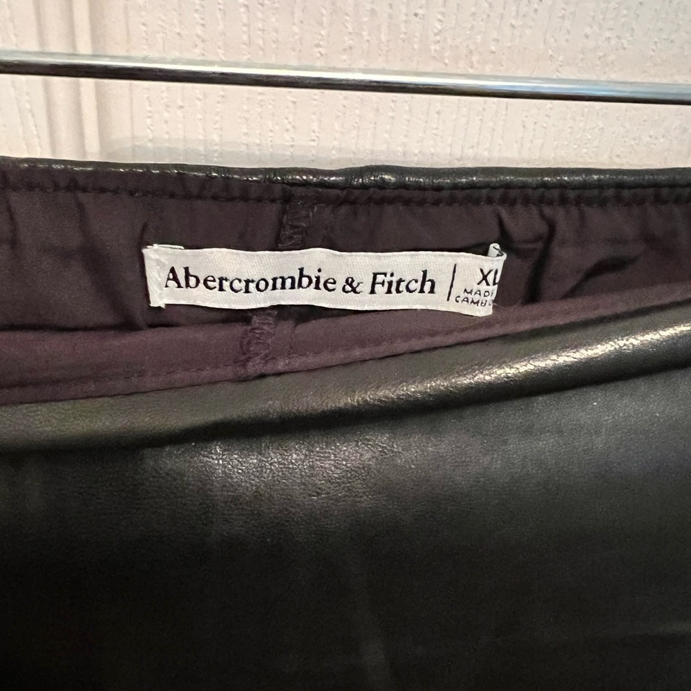 Abercrombie vegan leather mini skirt with shorts